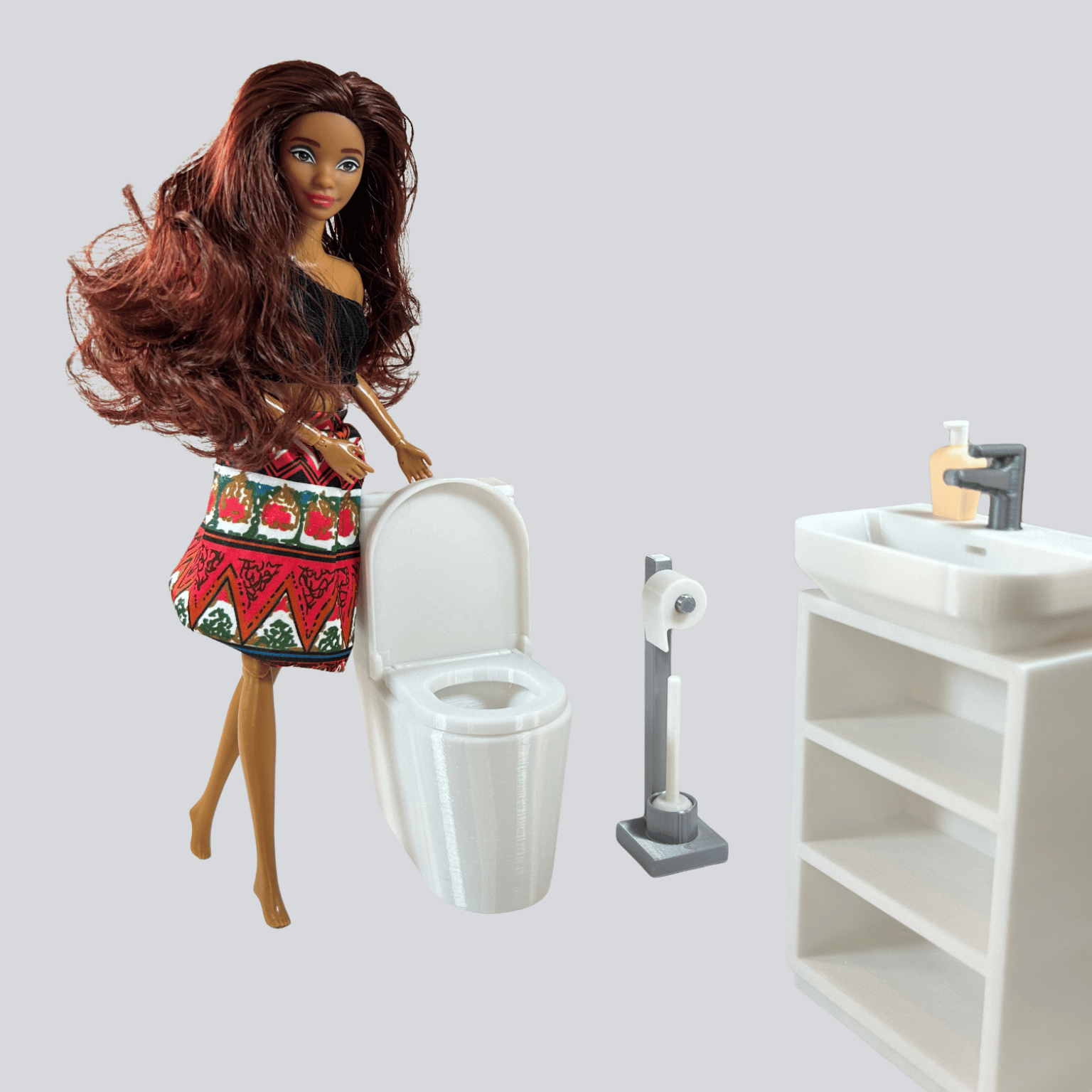 Bathroom for Barbie / fashion dolls 3D-printed